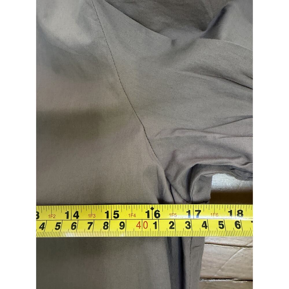 Navybleu Westport Dress $216 Beige Cotton Shift Ruffle Trim Puff Sleeve Size S - Picture 5 of 5